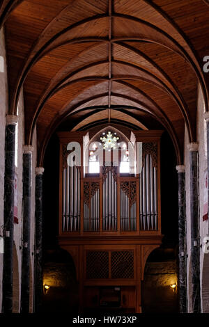 Pfeifenorgel in St. Georges Kathedrale der Sitz des Bischofs von Jerusalem der Episkopal Anglican Church, die in1899 in Ost-Jerusalem, Israel, gegründet wurde Stockfoto