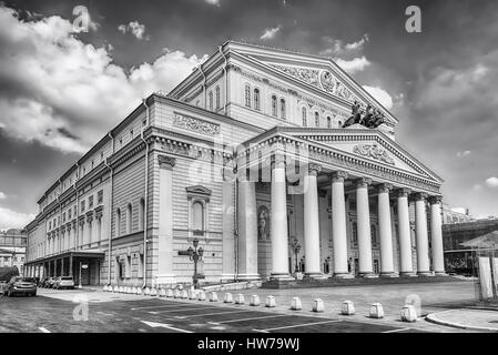 Die legendären Bolschoi-Theater, Wahrzeichen und Sehenswürdigkeiten in Moskau, Russland Stockfoto