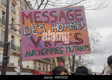 Paris: "laufen für die sechste Republik" mit Jean-Luc Mélenchon Stockfoto
