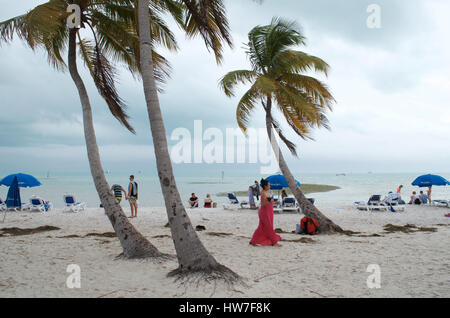 Ein stürmischer Tag auf einem Smathers Beach in Key West. Stockfoto