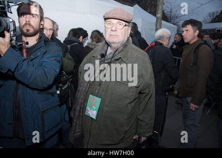 Paris: "laufen für die sechste Republik" mit Jean-Luc Mélenchon Stockfoto