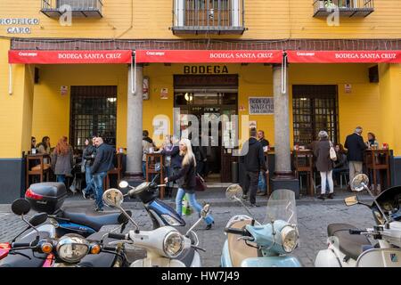 Spanien, Andalusien, Sevilla, Viertel Santa Cruz, der Bodega Santa Cruz Stockfoto