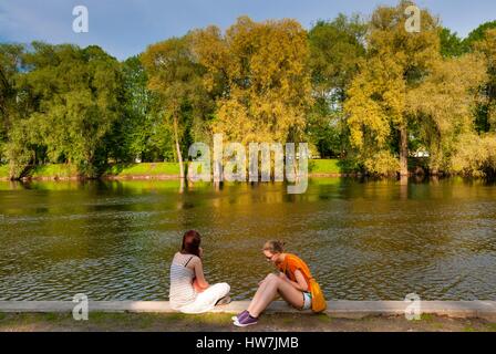 Estland (Baltikum), Tartu Region, Tartu, Fluss Emajogi Stockfoto