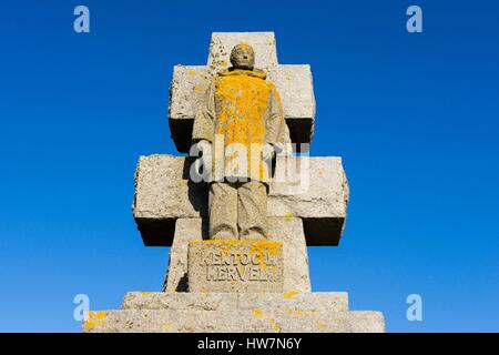 Frankreich, Finistere, Iroise, Iles du Ponant, Parc Naturel Regional d'Armorique (Armorica Regionaler Naturpark), Ile de Sein, mit der Bezeichnung Les Plus Beaux de France (die schönste Dorf in Frankreich), Denkmäler für den freien Senans Stockfoto