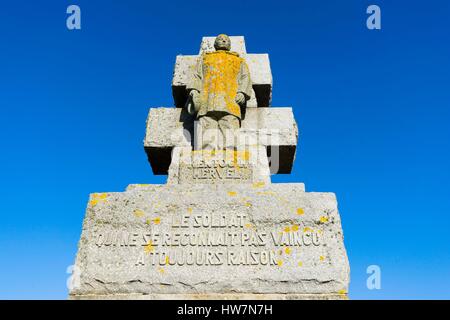 Frankreich, Finistere, Iroise, Iles du Ponant, Parc Naturel Regional d'Armorique (Armorica Regionaler Naturpark), Ile de Sein, mit der Bezeichnung Les Plus Beaux de France (die schönste Dorf in Frankreich), Denkmäler für den freien Senans Stockfoto