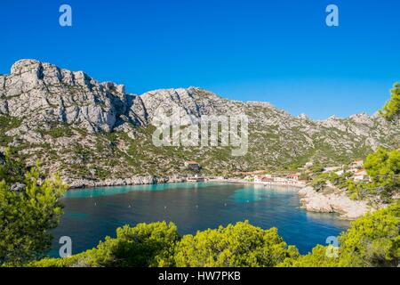 Frankreich, Bouches du Rhone, Marseille, die Calanques Nationalpark, Sormiou Bucht Stockfoto