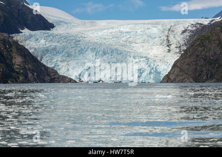 Holgate Glacier und frech Eis in Kenai Fjords Nationalpark, Alaska. Stockfoto