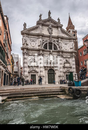 Die antike Stadt Venedig ist in Italien auf den Golf von Venedig. Berühmte Straßen - Kanäle, die Bewegung, die nur per Boot möglich ist. Stockfoto