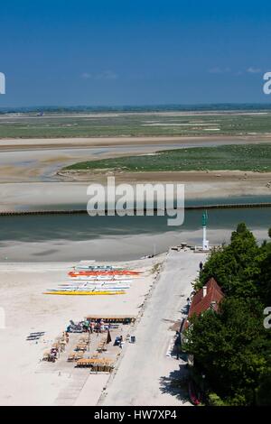 Frankreich, Somme, Saint Valery Sur Somme, Somme Bay Resort Stadt La Baie de Somme, erhöht, Ansicht Stockfoto