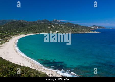 Frankreich, Haute Corse La Balagne Region, Plage Lozari Strand Stockfoto