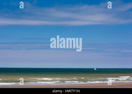 Frankreich, Nord, Französisch Flandern, Dunkerque, Blick auf den Ärmelkanal Stockfoto