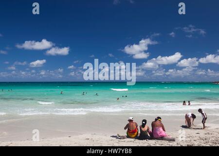 Kuba, Havanna Provinz, Playas del Este, Playa Jibacoa Beach pier Stockfoto