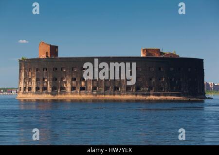 Russland, Sankt Petersburg, Kronshtadt, Zar Peter die Marine Größen Festungsstadt, Meerbusen, Fort Alexander ich Stockfoto