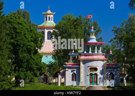 Russland, Sankt Petersburg, Puschkin-Zarskoje Selo, chinesischer Pavillon Stockfoto
