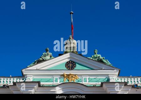 Russland, Sankt Petersburg, Center, Dvotsovaya Square, Winterpalast und Eremitage Stockfoto