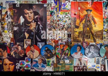 Australien, Western Australia, The Southwest, Boyup Brook, Harvey Dicksons Country Music Centre, Elvis Presley Zimmer Plattensammlung Stockfoto