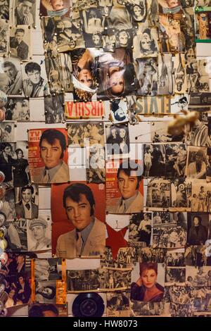 Australien, Western Australia, The Southwest, Boyup Brook, Harvey Dicksons Country Music Centre, Elvis Presley Zimmer Plattensammlung Stockfoto