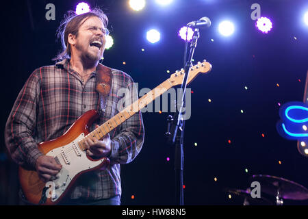 Spicewood, Texas, USA. 16. März 2017. LUKAS NELSON führt zu Glück Reunion, eine jährliche Musik-Event anlässlich Willies Nelson Ranch bei SXSW. Bildnachweis: Rustin Gudim/ZUMA Wire/ZUMAPRESS.com/Alamy Live-Nachrichten Stockfoto