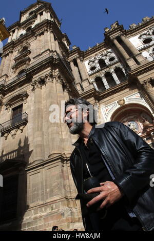 Argentinischer Schauspieler Leonardo Sbaraglia wurde die 20. Ausgabe des Malaga Film Festival ausgezeichnet. 18. März 2017. Kino in spanischer Sprache mit der Málaga-SUR-Preis, der an diesem Samstag im Teatro Cervantes Credit vorgestellt wird: Fotos Lorenzo Carnero/ZUMA Draht/Alamy Live News Stockfoto