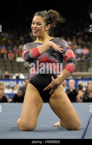 Jacksonville, FL, USA. 18. März 2017. Universität von Georgia Turner SABRINA VEGA am Boden die Jacksonville Veterans Memorial Arena in Jacksonville, FL. Credit konkurriert: Amy Sanderson/ZUMA Draht/Alamy Live News Stockfoto
