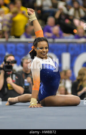 Jacksonville, FL, USA. 18. März 2017. Universität von Florida Turnerin KENNEDY BAKER am Boden die Jacksonville Veterans Memorial Arena in Jacksonville, FL. Credit konkurriert: Amy Sanderson/ZUMA Draht/Alamy Live News Stockfoto
