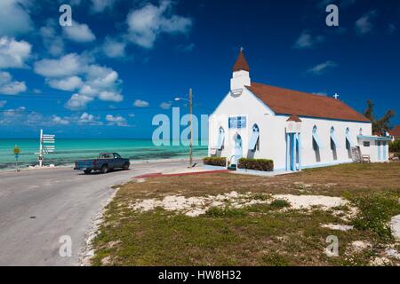 Bahamas, Eleuthera Insel, Tarpum Bay, Blick auf die Stadt Stockfoto