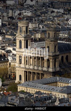 Frankreich, Paris, Saint-Sulpice Kirche von Montparnasse-Turm gesehen Stockfoto