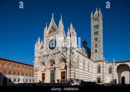 Italien, Toskana, Siena, Altstadt, Weltkulturerbe von UNESCO, Kathedrale Santa Maria Assunta oder Mariä Himmelfahrt-Kathedrale Stockfoto