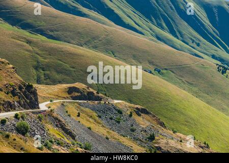 Frankreich, Savoyen, Maurienne-Tal, die Sicht des Col De La Croix de Fer Stockfoto