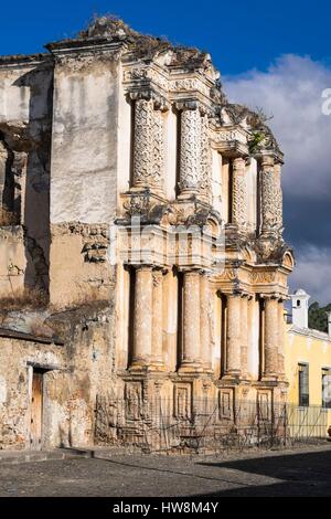 Guatemala, Abteilung Sacatepequez, Antigua Guatemala, Weltkulturerbe der UNESCO, die Ruinen der Kirche el Carmen Stockfoto