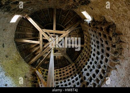 Frankreich, Haute Saone, 0ricourt, datiert 12. Jahrhundert Burg, Taubenschlag Stockfoto