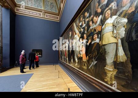 Niederlande, Nord Holland, Amsterdam, Museum, Rijksmuseum, Gemälde von Bartholomeus van der Heist, berechtigt, Offiziere und andere Mitglieder der Milizen der Bezirk VIII in Amsterdam unter der Leitung von Kapitän Roelof Bicker und Leutnant Jan Michielsz (1639-1643) Stockfoto