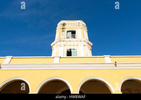 Kuba, Provinz Sancti Spiritus, Trinidad de Cuba als Weltkulturerbe der UNESCO aufgeführt, der Palacio Cantero (Cantero Palast) im Jahre 1828 jetzt das städtische Geschichtsmuseum der Wachturm gebaut Stockfoto