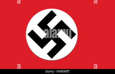 Offizielle Vektor Flagge von Nazi-Deutschland. Stock Vektor