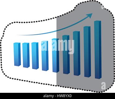 blaue Statistik Diagramm Geschäftsdaten Stock Vektor