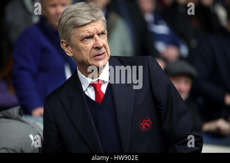 Arsenal-Trainer Arsene Wenger während der Premier-League-Spiel bei The Hawthorns, West Bromwich. Stockfoto