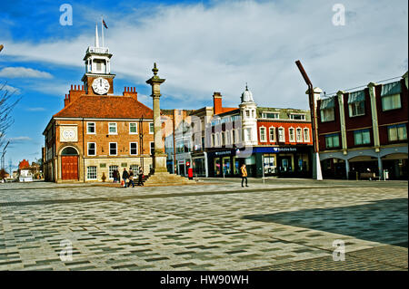 Rathaus und High Street, Stockton on Tees, Cleveland Stockfoto