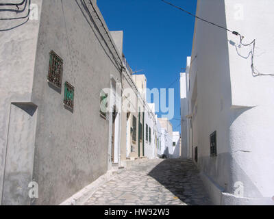 Ein Dorf in Tunis mit typischen Häusern Arabisch Stockfoto