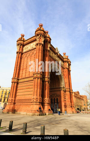 Arc de Triomf, Barcelona, Katalonien, Spanien Stockfoto