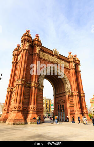 Arc de Triomf, Barcelona, Katalonien, Spanien Stockfoto