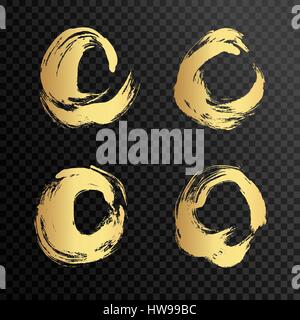 Satz von schwarzer Farbe, Tinte Pinselstriche, Pinsel, Linien. Schmutzige künstlerische Designelemente, Boxen, Rahmen für Text. Stock Vektor