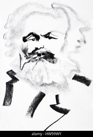 Portrait de Karl Marx (1818-1883) Historien, Journaliste, Philosophe, Economiste, Sociologue, Essayiste, Theoricien De La Revolution, Socialiste et co Stockfoto