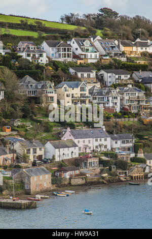 Noss Mayo Dorf in South Hams, South West Devon, UK liegt am Fluss Yealm Stockfoto