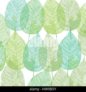 Grüne Pflanze Blätter Muster-Abbildung Stockfoto