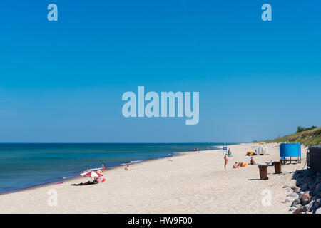 Strand an der Ostsee nördlich von Nida, Coronian spucken, UNESCO-Welterbe, Litauen, Osteuropa Stockfoto