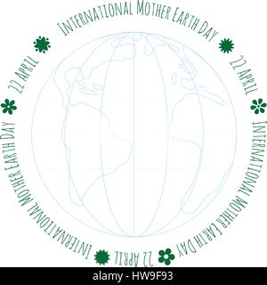 Ökologie-Konzept mit Erde und text Stock Vektor