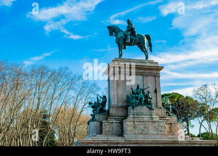 Garibaldi-Denkmal. Piazzale Giuseppe Garibaldi. Rom, Lazio, Italien, Europa. Stockfoto