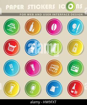 Essen und die Küche Vektor-Icons für User Interfacedesign Stock Vektor