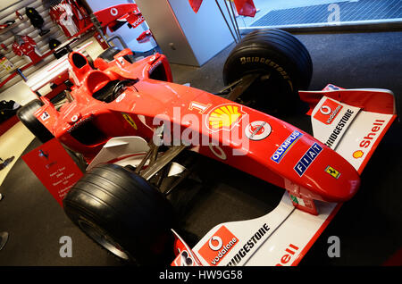 F1 in der Ferrari-Store. Rom, Lazio, Italien, Europa. Stockfoto