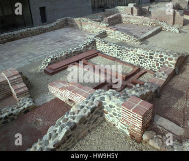 Archäologische Komplex Serdica, Sofia, Bulgarien als neueste Touristenattraktion angepriesen die Überreste der römischen Sofia sind auf dem Display für die Öffentlichkeit. Stockfoto